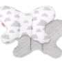 Double-sided anti shock cushion "BUTTERFLY" - clouds gray/gray