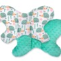 Double-sided anti shock cushion "BUTTERFLY" -  hedgehogs mint/mint