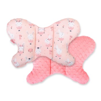 Double-sided anti shock cushion "BUTTERFLY" -  ballerinas pink/powder pink