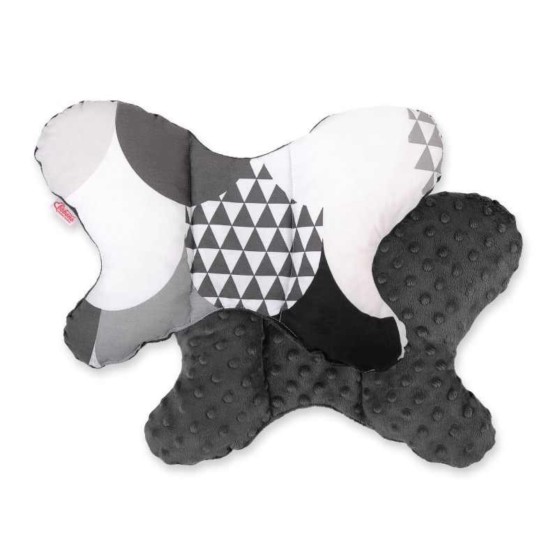 Double-sided anti shock cushion BUTTERFLY - gray fish scales/anthracite