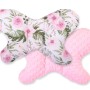 Double-sided anti shock cushion "BUTTERFLY" - peony flower pink/pink
