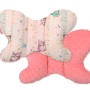 Double-sided anti shock cushion "BUTTERFLY" -  owls cream-mint