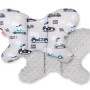 Double-sided anti shock cushion "BUTTERFLY" - gray rabbits/gray