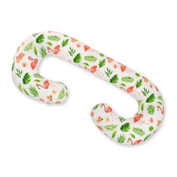 Μαξιλάρι Εγκυμοσύνης Σε Σχήμα C - coral flamingos