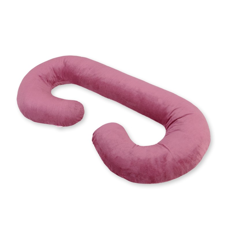 Μαξιλάρι Εγκυμοσύνης Σε Σχήμα C minky - pastel pink