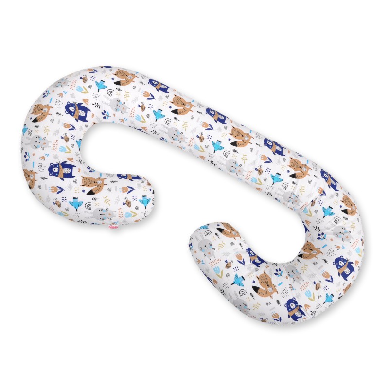 Μαξιλάρι Εγκυμοσύνης Σε Σχήμα C - navy blue bears