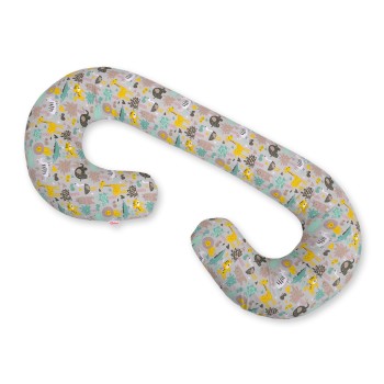 Μαξιλάρι Εγκυμοσύνης Σε Σχήμα C - gray-mint animals