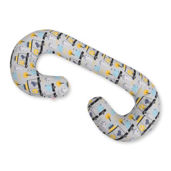 Μαξιλάρι Εγκυμοσύνης Σε Σχήμα C - animals in cars gray