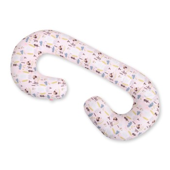 Μαξιλάρι Εγκυμοσύνης Σε Σχήμα C - pink hedgehogs