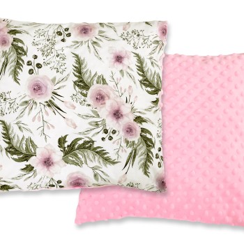 Μαξιλάρι Μωρού Διπλής Όψης - peony flower pink