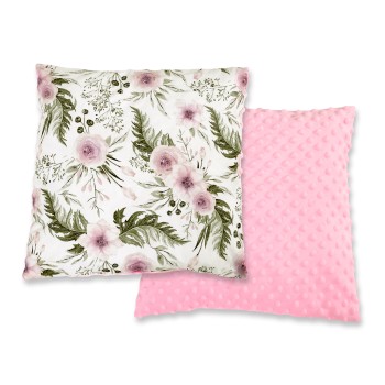 Μαξιλάρι Μωρού Διπλής Όψης - peony flower pink