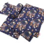 Double-sided bedding set 3-pcs - dream catchers dark blue