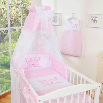 Σετ Προίκας Μωρού 5τμχ Με Κουνουπιέρα - Little Prince/Princess pink