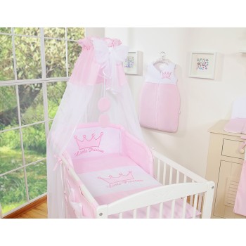 Σετ Προίκας Μωρού 5τμχ Με Κουνουπιέρα - Little Prince/Princess pink