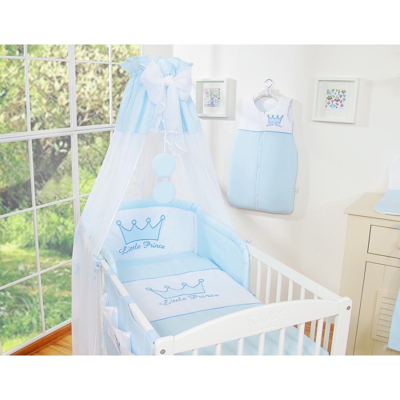 Σετ Προίκας Μωρού 5τμχ Με Κουνουπιέρα - Little Prince/Princess blue