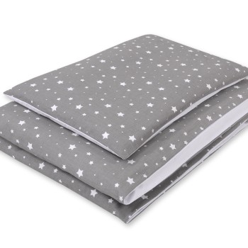 Double-sided bedding set 2-pcs- mini stars white/white