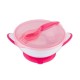 Bowl With Suction Cup And Spoon - Pink 1063/03 Bowl With Suction Cup And Spoon - Pink 1063/03