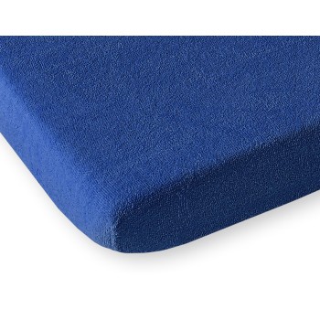 Sheet made of frotte (terry) 140x200cm- dark blue