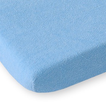 Σεντόνι frotte με λάστιχο 120x60cm- Blue