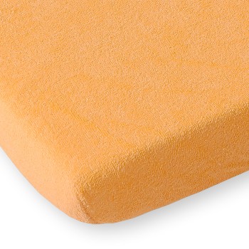 Σεντόνι frotte με λάστιχο 120x60cm- Orange