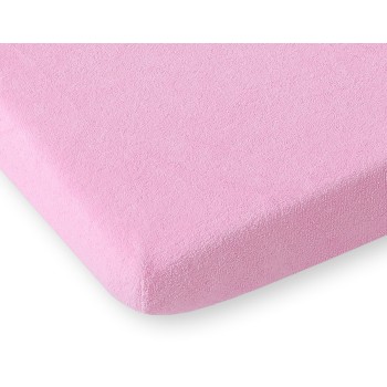 Sheet made of frotte (terry) 140x200cm- pink