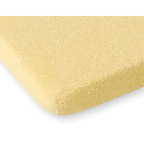 Σεντόνι frotte με λάστιχο 120x60cm- Yellow