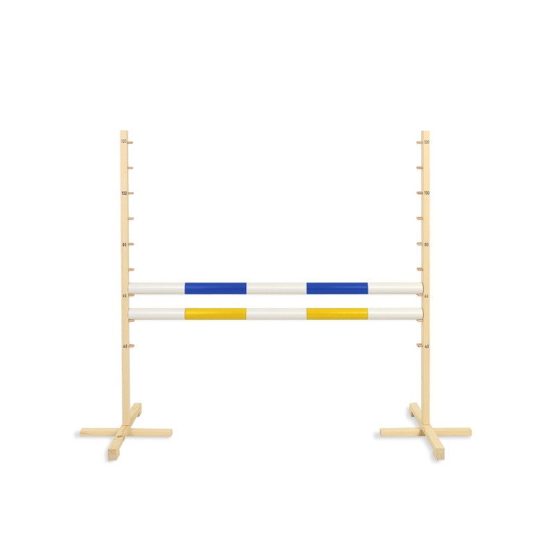 Εμπόδιο Άλματος Hobby Horse Υ:120cm, με 2 ράβδους 50mm - blue/yellow