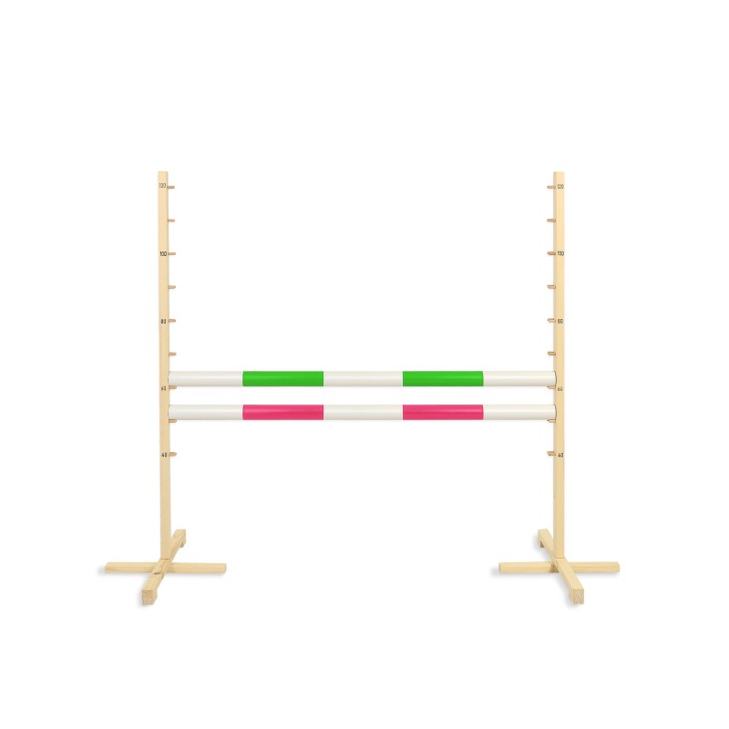 Εμπόδιο Άλματος Hobby Horse Υ:120cm, με 2 ράβδους 50mm - green/pink
