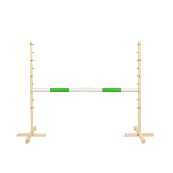Jumping obstacle for Hobby Horse 160 cm, h-120cm, beam 50mm - green Jumping obstacle for Hobby Horse 160 cm, h-120cm, beam 50mm - green