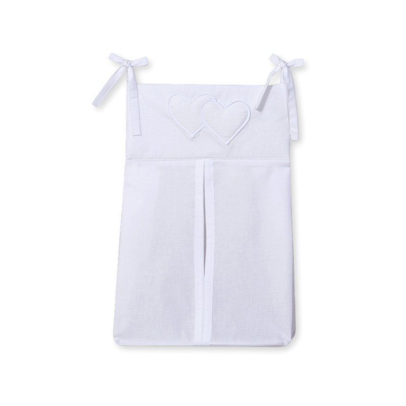 Diaper bag- Hanging Hearts white