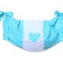 Toys bag- Hanging Hearts white dots on turquoise