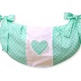 Toys bag- Hanging Hearts white dots on mint
