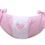 Toys bag- Hanging Hearts white polka dots on pink