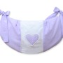 Toys bag- Hanging Hearts white polka dots on lilac