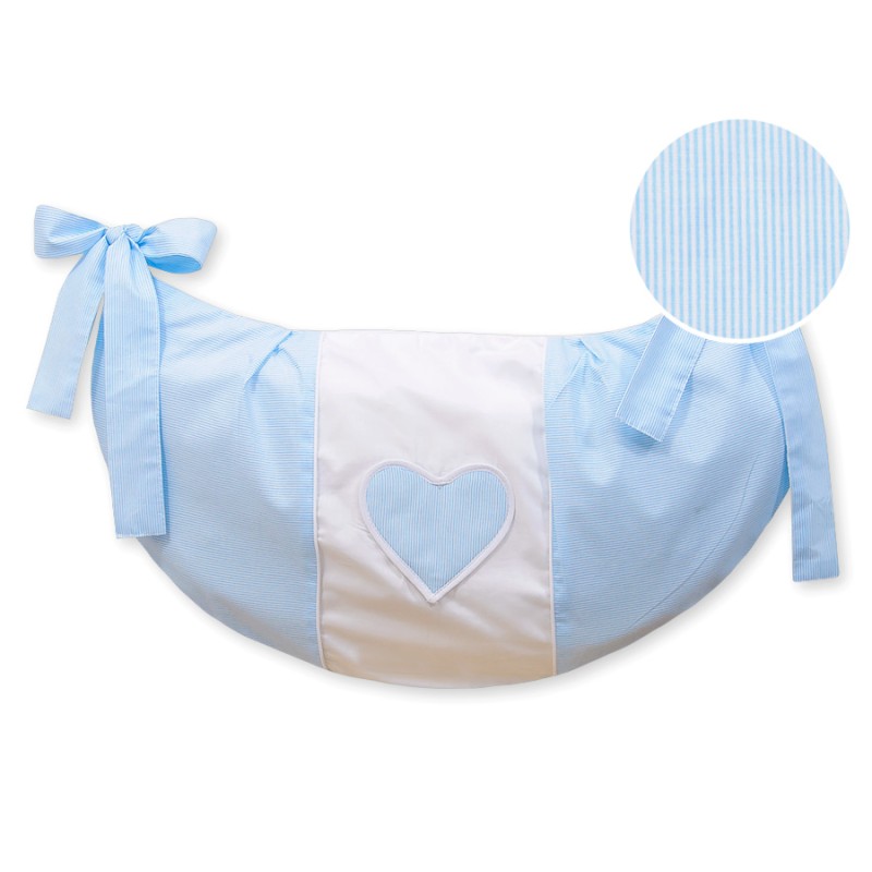 Toys bag- Hanging Hearts blue strips