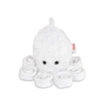 Χταποδάκι αγκαλιάς - white -polka dot minky