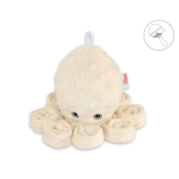 Χταποδάκι Αγκαλιάς με Κουδουνίστρα - cream - polka dot minky