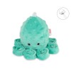 Χταποδάκι Αγκαλιάς με Κουδουνίστρα - Mint - polka dot minky