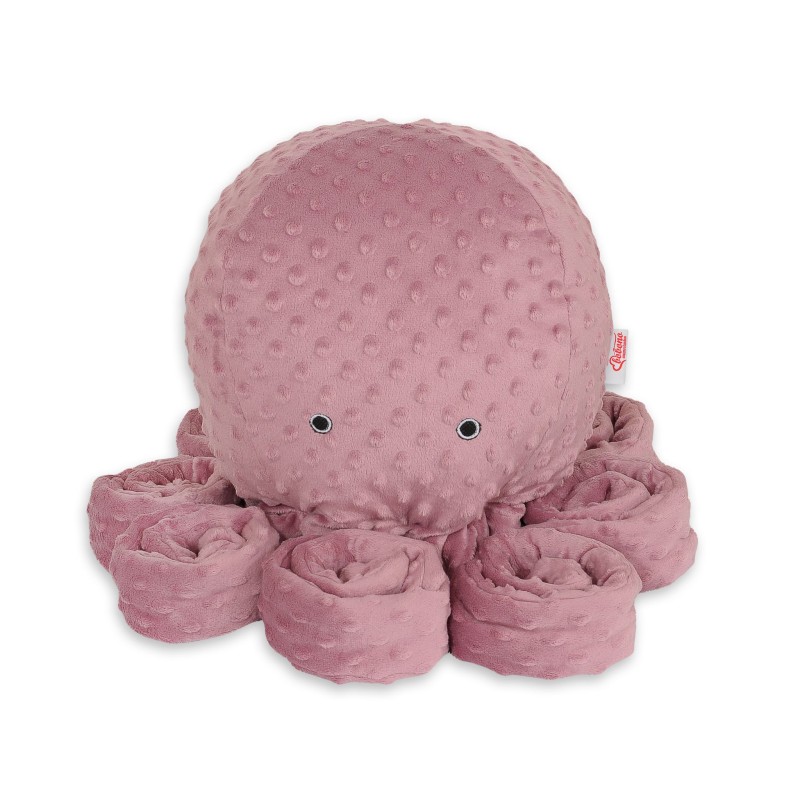 Λούτρινο Χταπόδι Αγκαλιάς Μεγάλο - pastel violet - polka dot minky