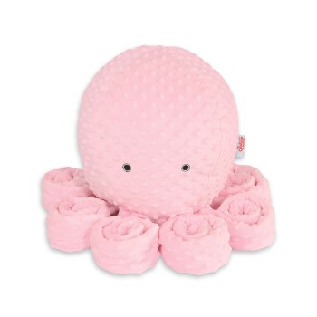 Λούτρινο Χταπόδι Αγκαλιάς Μεγάλο - Pink - polka dot minky