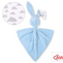 Cuddly rabbit double-sided - clouds gray/blau