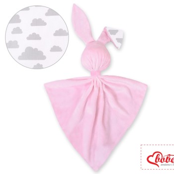 Cuddly rabbit double-sided - clouds gray/pink