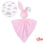 Cuddly rabbit double-sided - clouds gray/pink