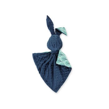 Cuddly rabbit double-sided - mint forest/dark blue