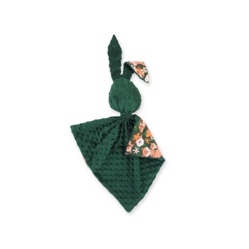 Cuddly rabbit double-sided - fox family on the green/green