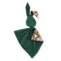 Cuddly rabbit double-sided - fox family on the green/green