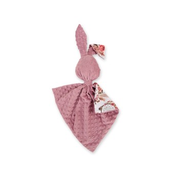 Cuddly rabbit double-sided - flower dream catchers/pastel pink