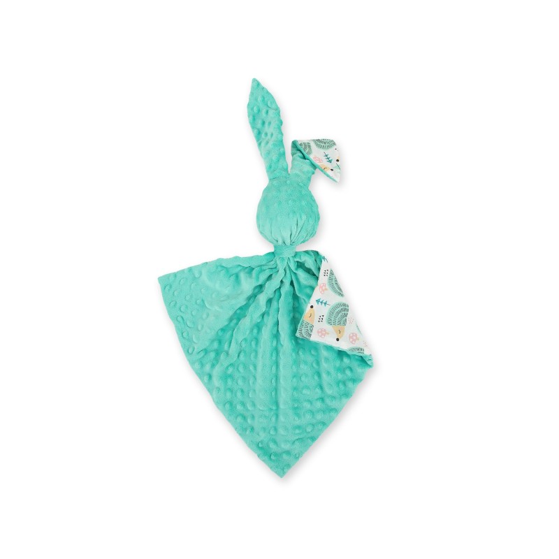 Cuddly rabbit double-sided - hedgehogs mint/mint