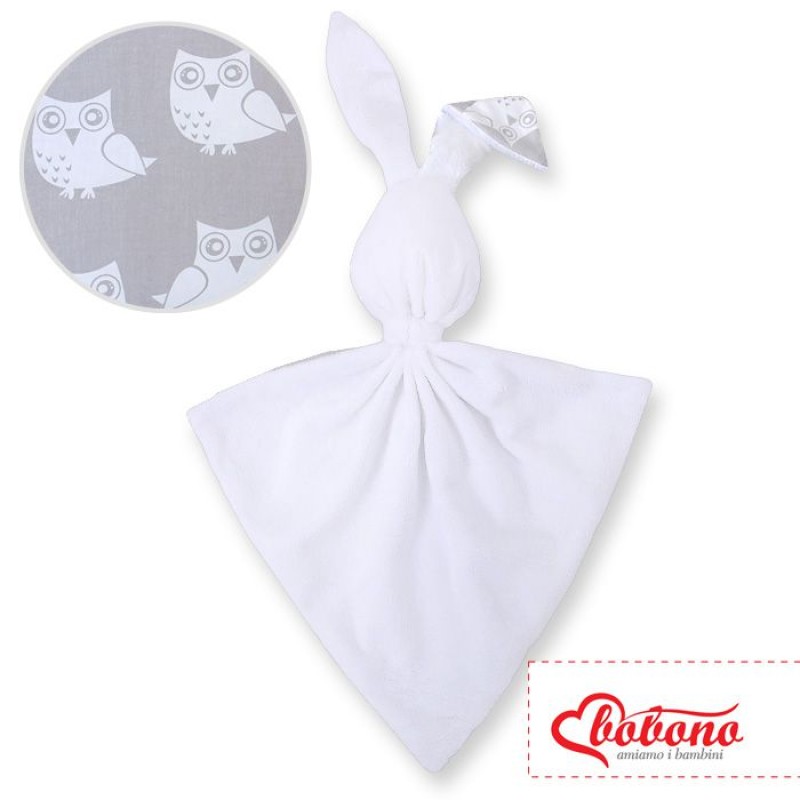 Cuddly rabbit double-sided - Owls grey