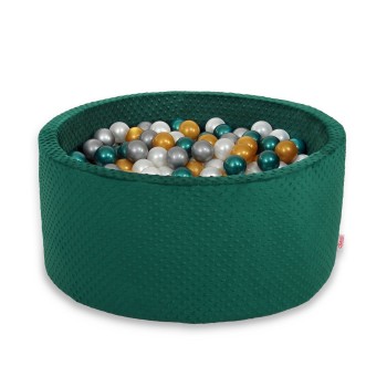 Μπαλοπισίνα minky H-40 cm με 400 Μπάλες 400 - bottle green